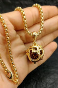Om Rudraksha Pendant With Chain | Spiritual Pendant for Men & Women